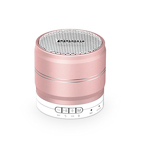 Yoobao Mini Portable Wireless Bluetooth Speaker with Built in Microphone, 3.5mm AUX Input, Handsfree Call, TF Card Slot, 3W Compatible iPhone iPad Tablet Laptop Samsung Android Cell Phone - Rose Gold