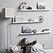 Wallniture Denver Wall Mounted Floating Shelf, Long Picture Ledge and Bookshelf for Chic Home Decor, 46 Inches, White