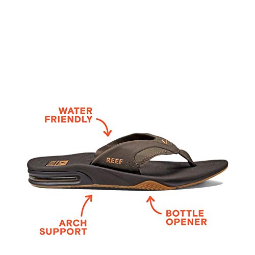 reef fanning flip flops size 10