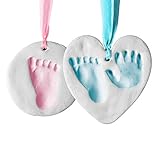 Bubzi Co Baby Footprint Kit & Handprint Ornament for Baby Girl Gifts & Baby Boy Gifts, Unique Baby Shower Gifts, Personalized Baby Gifts for Baby Registry, Keepsake Box Nursery Decor