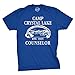Mens Camp Crystal Lake T Shirt Funny Shirts Camping Vintage Horror Novelty Tees (Blue) - XL