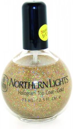 INM Northrern Lights Hologram Top Coat Gold 2.5 oz by Nothern Lights