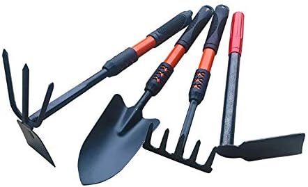 Chhd園芸工具セット 本物 4個の軽量園芸工具キット滑り止めハンドル シャベル熊手兼用熊手除草ショベル園芸手工具