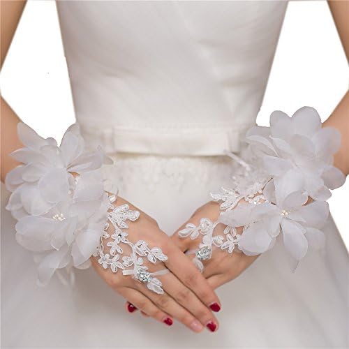 Lavendel Bridal Elegant Lady Formal Bridal Fingerless Wedding Gloves (Flowers Gloves)