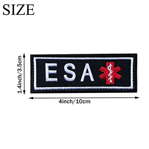 TACVEL 2 Pieces Emotional Support Animal Patch for Dog, Vest Removable Tactical Patches Hook and Loop Harness American Flag Dog Patches Set for Dog Harness Vest Collar