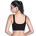 ROPALIA Womens Fitness Yoga Sports Bra Wirefree Seamless Padded Push Up Racerback Top Black XL
