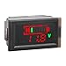 DROK Waterproof LED Digital Battery Volt Meter DC 12V 24V 36V 48V 60V 64V 72V Acid Lead Lithium Polymer Battery Capacity Indicator Thermometer Voltage Temperature Guage Monitor for Electromobile