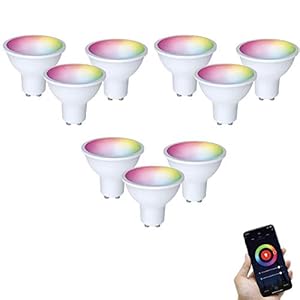FlinQ GU10 Smart Lamp 9 stuks Smart Lamp | Smart Led Lamp | WIFI Smart Bulb Compatibel met Alexa en Google Assistant…