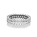 Orostar Emerald Cut Cubic Zirconia Eternity Band 2.00mm