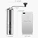 JOYSTAR Aerop Manual Bean Ceramic Conical, 3 Cup Coffee, Burr Drip French Press Aeropress Espresso Grinder Ha, 4.8'' x 4.8‘’ x 7‘’, Silver