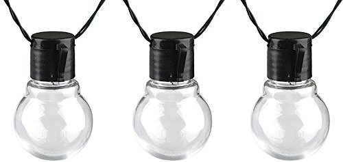 image for GPCT Solar Powered Night Bulb String Light (Auto On/Off, Solar Panel w