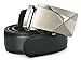 Squeple Mens Leather Belt Zinc Alloy Automatic Buckle 35MM Width Black Gift Box