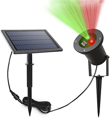 Solar Laser Lights ,Solarmks Solar Lights Outdoor Red &amp; Green Laser Christmas Lights ,Wireless Waterproof Security Decorative Landscape Lighting for Patio Deck Yard Path Home Driveway