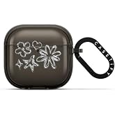 CASETiFY Impact Case for AirPods 4/5 - Black | Crystal Clear | Wirelss Charging Compatible | Drop Protection | Chrome Doodles