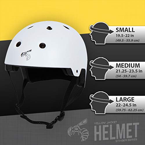 image for Yellow Jacket Certified Skateboard Helmet - CPSC ASTM Certified Impact
