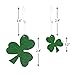 90shine 6PCS St Patrick’s Day Shamrock Decorations - Green Clover Tree Party Ornaments Supplies