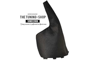 The Tuning-Shop Ltd for Saab 95 9-5 1997-2010 E Brake Boot Boot Black Italian Leather with Black Stitch