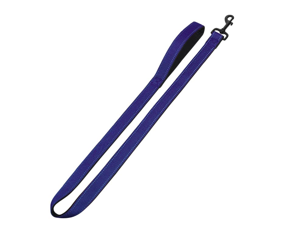 Nobby Classic Reflect Soft Leash, 120 x 2 cm, Blue/Black — image 1