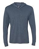 Next Level Apparel 6021 Unisex Tri-Blend Long-Sleeve Hoody - Indigo, Small