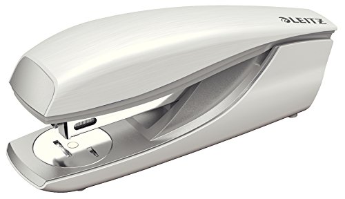 Leitz Stapler, 30 Sheet Capacity, Ergonomic Metal Body, Includes Staples, Style Range, 55620004 - Arctic White