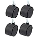 Uxcell a15122500ux0591 4 Pcs Plastic Swivel Caster 8mm Screw Stem 2-inch Dia Wheel Black (Pack of 4)