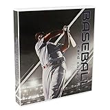 UniKeep Baseball Themed Trading Card Collection Binder with 10 Platinum Series Trading Card Pages. Fully Enclosed Case with a Locking Latch to Keep Cards Secure