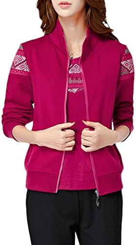 Chicside Women's Solid color Regular Fit Pull On Style Tracksuits Amaranth US 2