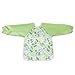 Hi Sprout Unisex Infant Toddler Baby Super Waterproof Sleeved Bib, Reusable Bib with Sleeves& Pocket, 12-24 Months (blooming spring)