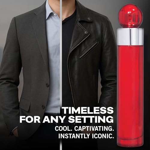 Perry Ellis 360° Red Eau De Toilette Spray for Men - Mens Cologne, Long Lasting Perfume, EDT, Fragrance with Notes of Clove, Cinnamon & Patchouli - 3.4 fl oz (100 mL)