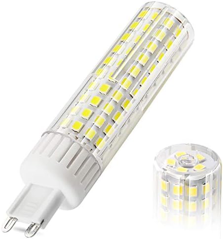 G9 LED Bulb 9W 1105LM,AC120V Voltage Input (100W-120W Halogen Equivalent),360 Degree Omni Beam Angle, Dimmable White Light 6000k
