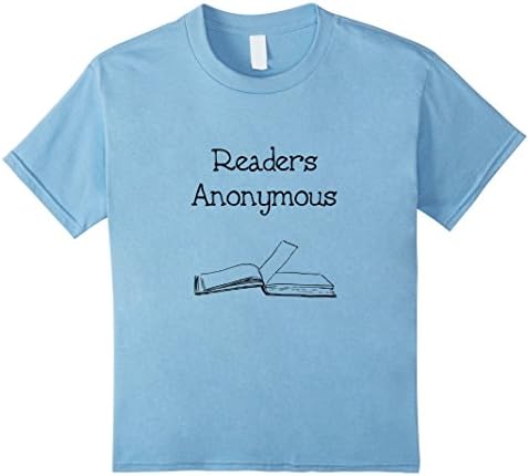 Kids Readers Anonymous t shirt - funny Reading Books tee 6 Baby Blue