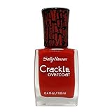 Sally Hansen Crackle Overcoat Nail Polish, Cherry Smash, 0.4 Fluid Ounce