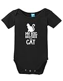 My Big Brother is a Cat Onesie Funny Bodysuit Baby Romper