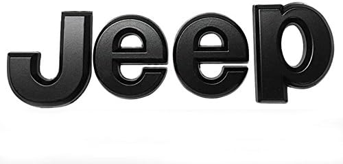 Jeep Matte Black METAL Emblem Logo Badge 3M Adhesive backside Grille Trunk