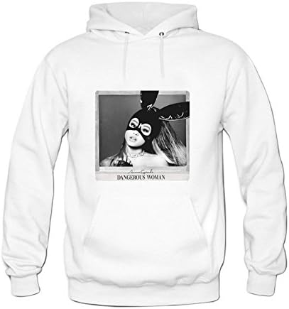 Womens Ariana Grande Dangerous Woman Hoody Sweatshirt S White