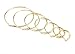 Honbay 7 Pairs Hoops Womens Earrings Set (Gold)
