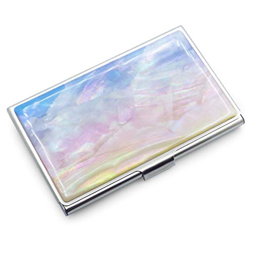 Business-Card-Holder-Id-Case-Mini-Wallet-Mother-of-Pearl-Cloud-Blue-Pink-Yellow