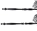 Coxeer Masquerade Mask on Stick Black Halloween Costume Metal Mask for Women
