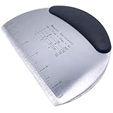 Fengbao Pastry Scraper and Cutter Stainless Steel - Pizza Dough Cutter and Chopper - Multipurpose Bench Scraper