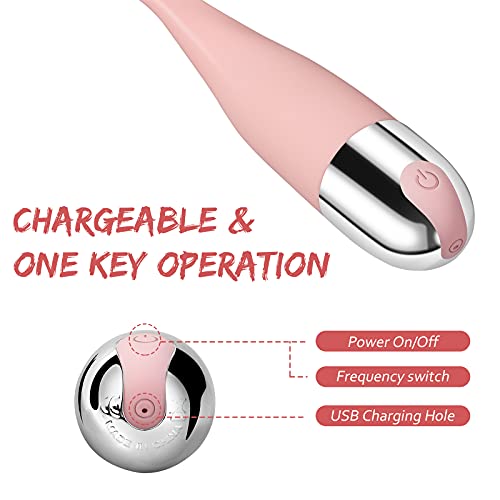 O-Shaped Clitoral Nipple Tapping/Licking Vibrator for Clitoris Stimulation Flexible Nipple Stimulator & G-Spot Vibrator with 10 Frequencies Personal Dildo Waterproof Adult Toys for Men & Women