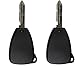 KeylessOption Keyless Entry Remote Control Uncut Ignition Car Key Fob for Chrysler Dodge Jeep KOBDT04A (Pack of 2)