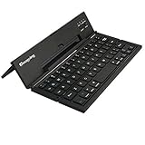 Amagoing Universal Portable Foldable Wireless Bluetooth Keyboard with Kickstand for IOS Andriod Windows Smartphone Tablet Black