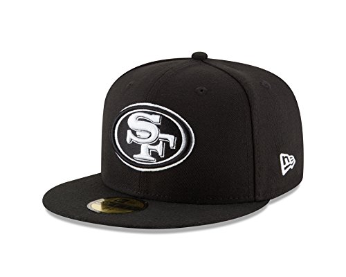 NFL San Francisco 49ers Men's 59Fifty Fitted Cap, 7.125, Black