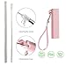 Reusable Metal Collapsible Portable Straw - Travel Stainless Steel Foldable Drinking Straw with Silicone Case & Cleaning Brush, 4 Packs (Pink Gray Blue Green)...