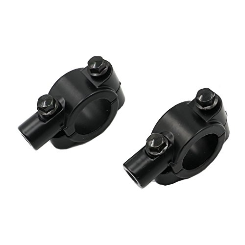 Alpha Rider Universal Black Motorcycle Bike Handlebar Rearview Mirror Mount Adapter Clamp 8mm for Aprilia BMW Ducati Honda Kawasaki Suzuki Triumph Yamaha Street Bike Sport Off road Scooter Naked ATV
