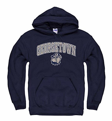Campus Colors Georgetown Hoyas Arch & Logo Gameday Hooded Sweatshirt - Navy, X-Large