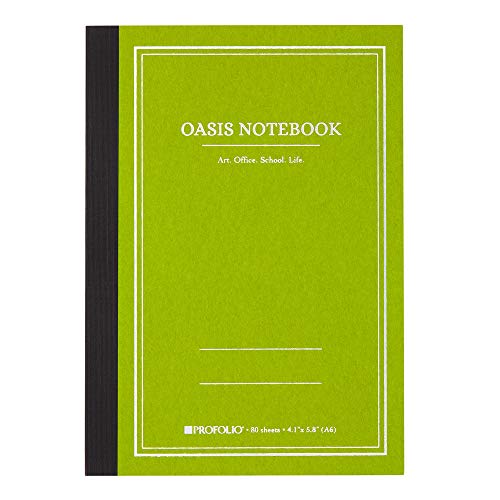 Itoya Profolio, Oasis Notebook, Avocado Green, Small A6, 4.1 x 5.8 inches, OA-SM-AV