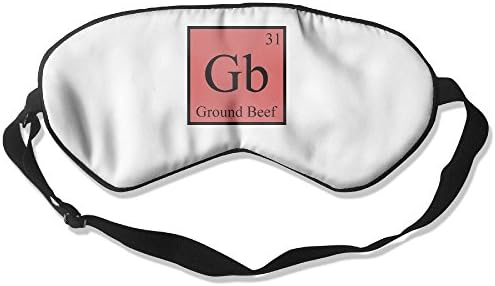 Ground Beef Chemistry Periodic Unisex Super-smooth Eye Mask Natural Silk Soft Blindfold Eyeshade Comfortable Eyepatch