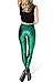 Ayliss New Mermaid Fish Scale Printed Leggings Stretch Tight Pants,Green XXL