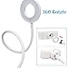 Ring Light with Stand for Live Stream, Dimmable[3-Light Mode][9-Level Brightness] Clamp on Gooseneck Cell Phone Stand with Selfie Ring Light for YouTube, Facebook, iPhone X,8, 7,6/Plus,Samsung,HTC